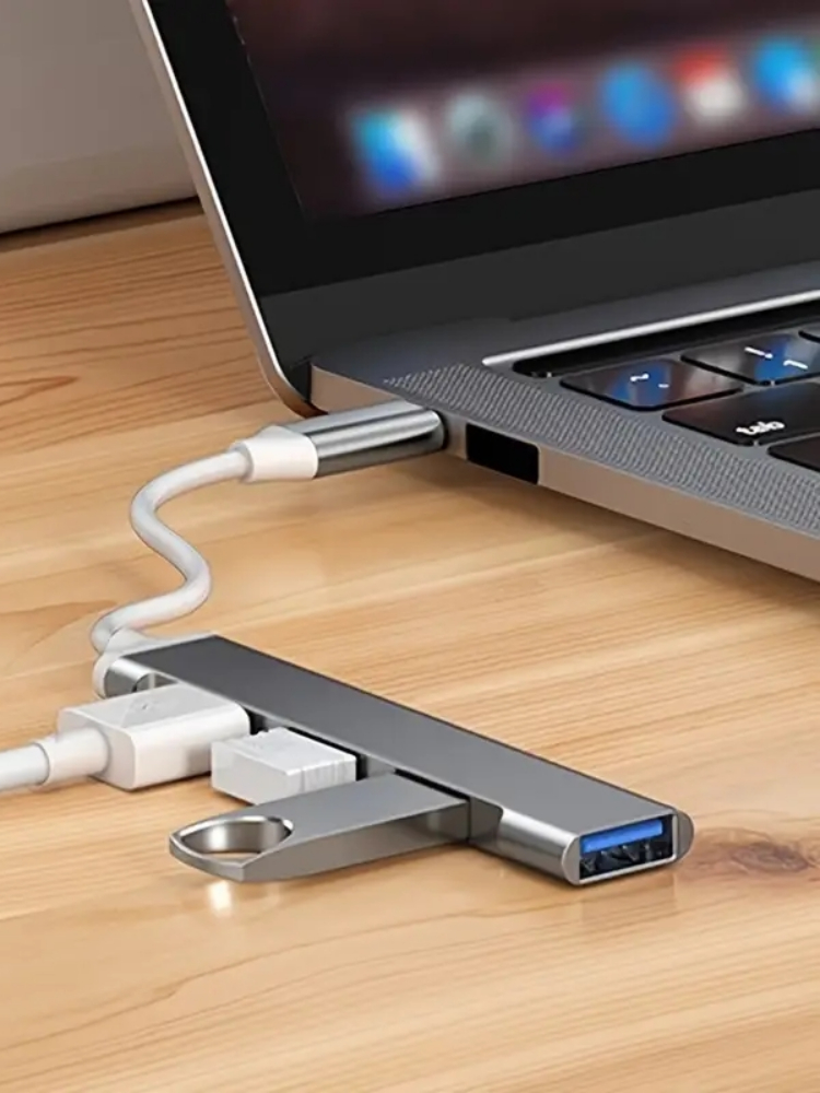 Laptop Accessories That You Need - 4 Port Multi Splitter Type C