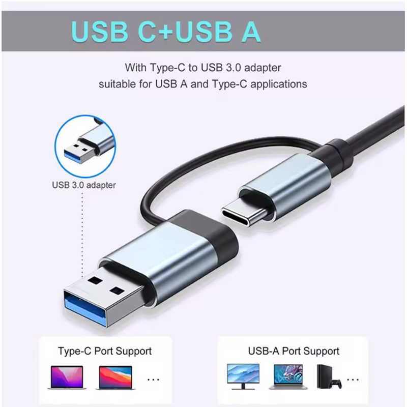 7 Ports USB A C Hub Concentrat - đánh giá và giá Laptop Accessories And Gadgets