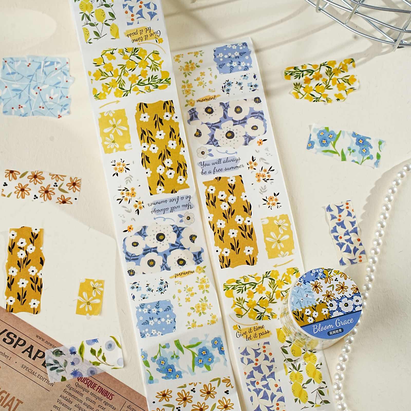 Etori Life Floral Theme Washi  - đánh giá và giá Yellow Laptop Accessories