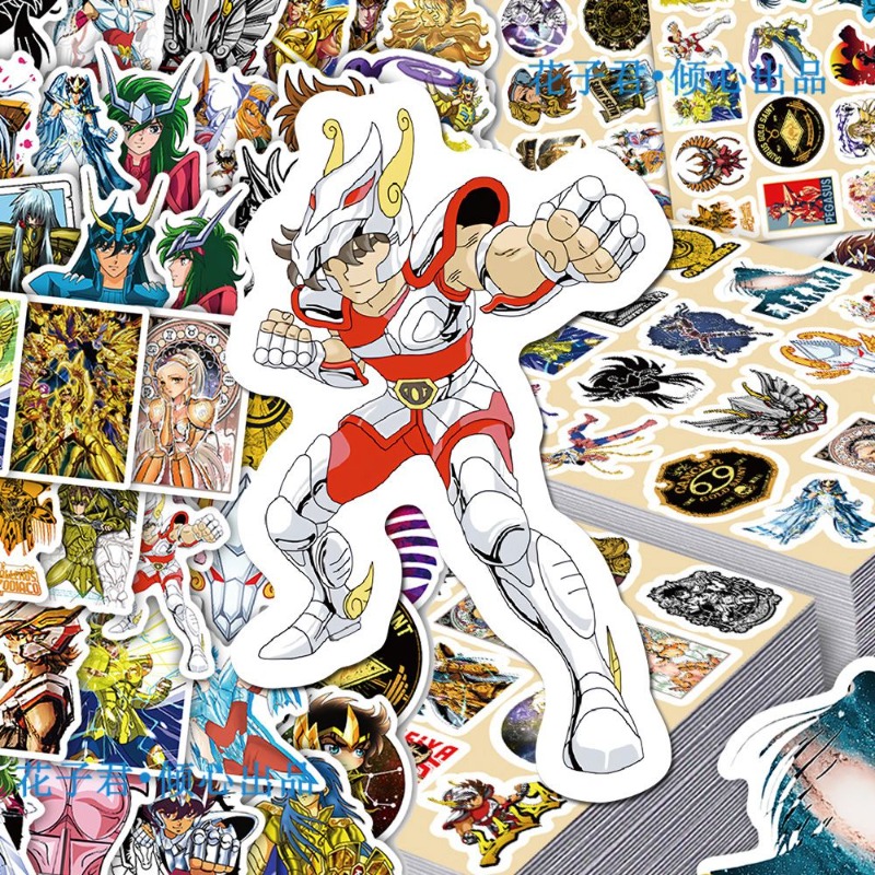 101Pcs Saint Seiya Anime Stick - đánh giá và giá Laptop Accessories Decoration
