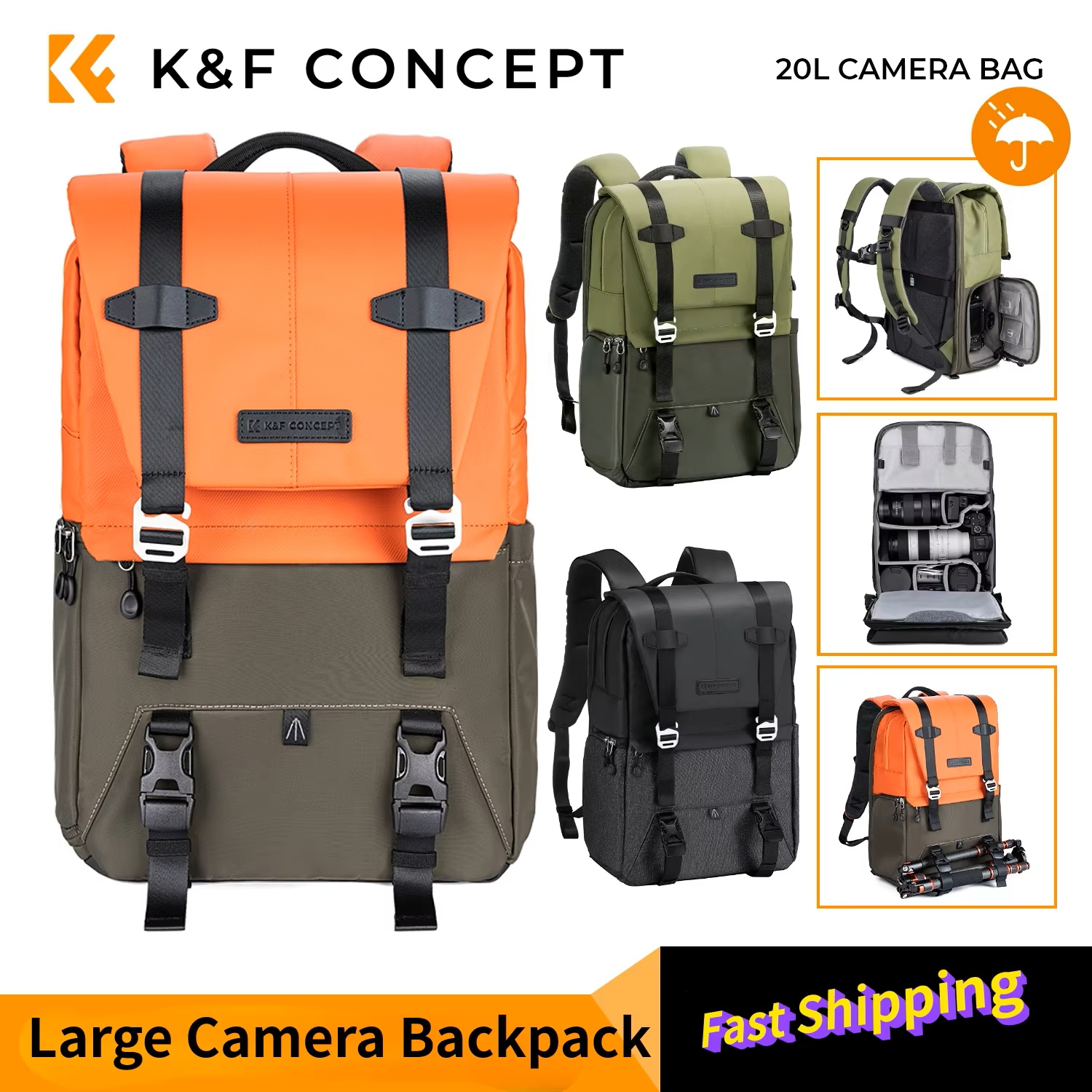 K&F CONCEPT Camera Backpack Tr - đánh giá và giá Laptop Accessories Travel Case