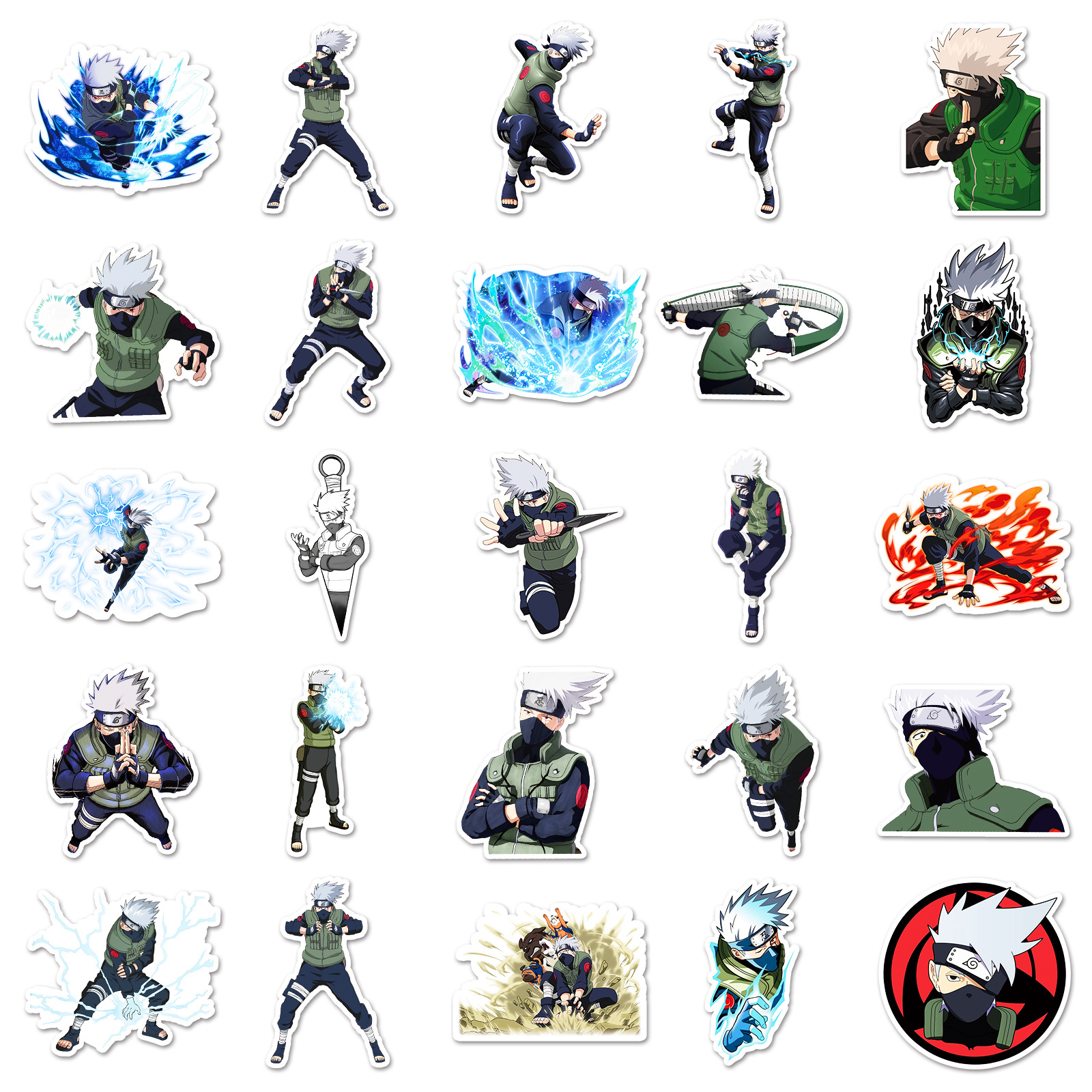 50pcs Anime Naruto Hatake Kaka - đánh giá và giá Laptop Accessories And Parts