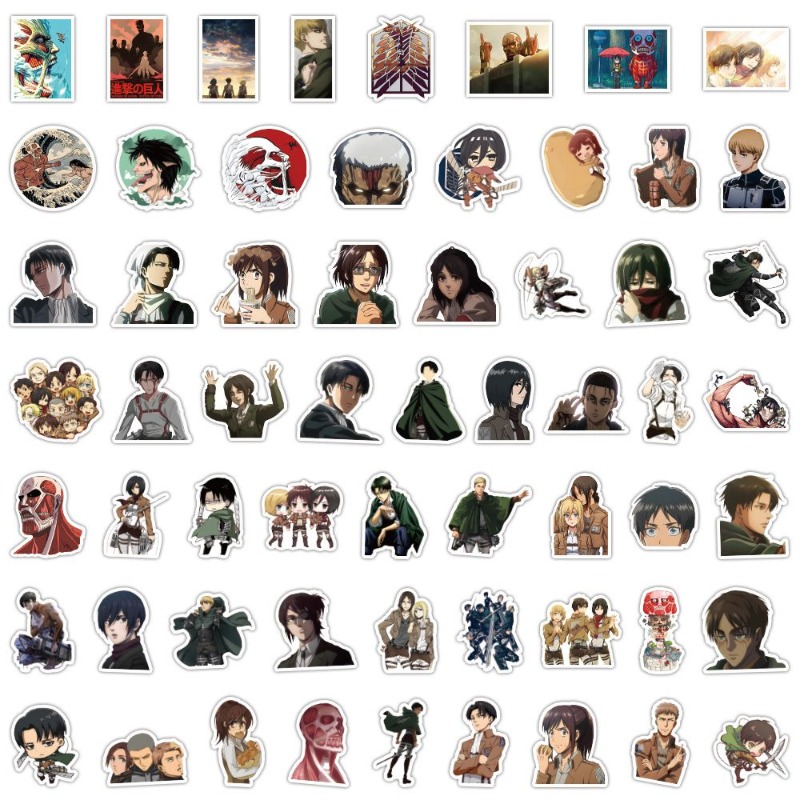 60Pcs Attack on Titan Anime St - đánh giá và giá Laptop Accessories Decoration