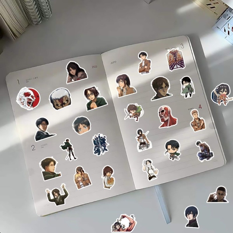 60Pcs Attack on Titan Anime St - đánh giá và giá Laptop Accessories Decoration