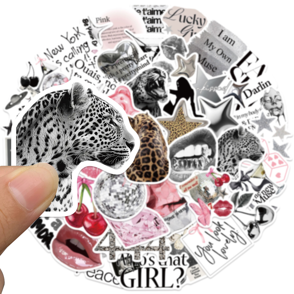 50pcs Silver Lucky Sticker Fas - đánh giá và giá Laptop Accessories Decoration