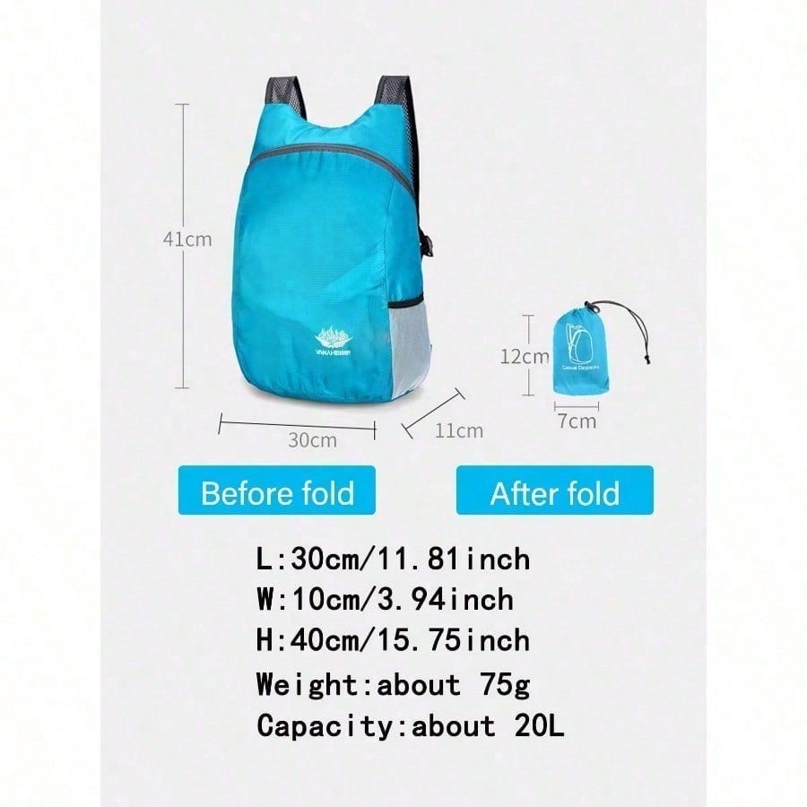1pc Foldable Backpack - 20L Ou - đánh giá và giá Laptop Accessories Essential