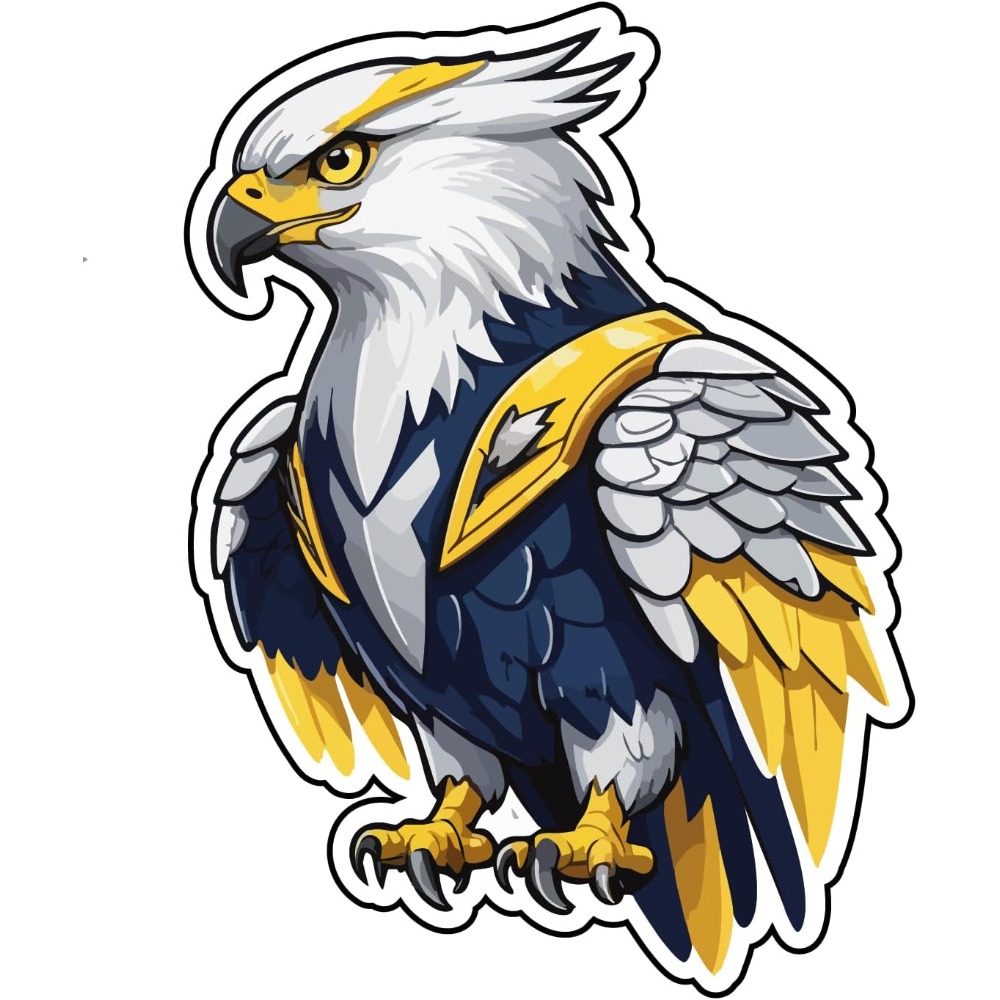 1PC Armor Style Eagle Sticker  - đánh giá và giá Yellow Laptop Accessories