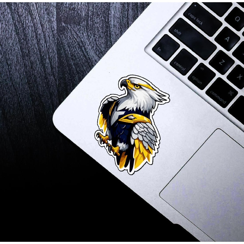 1PC Armor Style Eagle Sticker  - đánh giá và giá Yellow Laptop Accessories