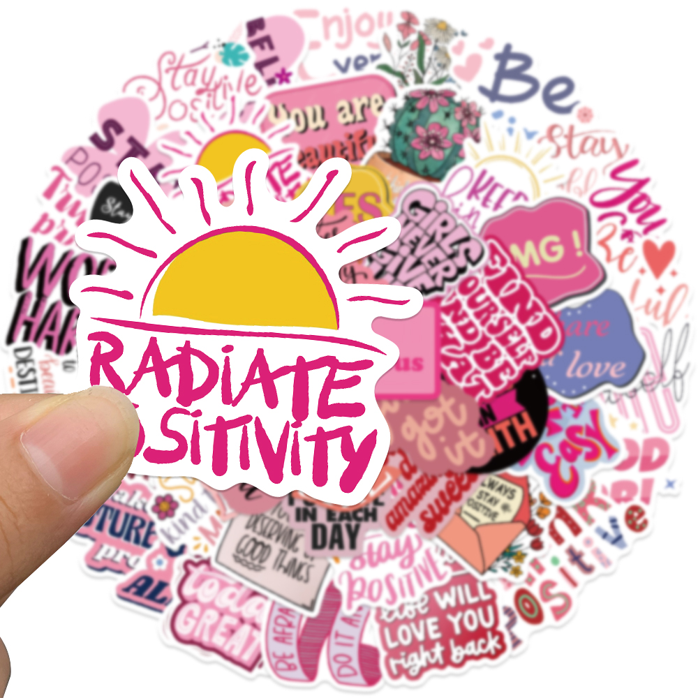50pcs Pink Inspirational Phras - đánh giá và giá Laptop Accessories Decoration